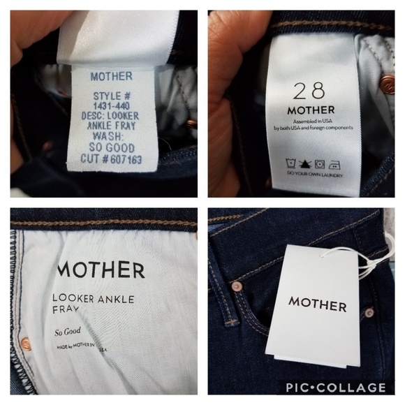 Mother Looker Ankle Fray Jeans So Good Wash 28 29 - Picture 8 of 8